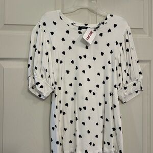 Heart Print Women's Top
